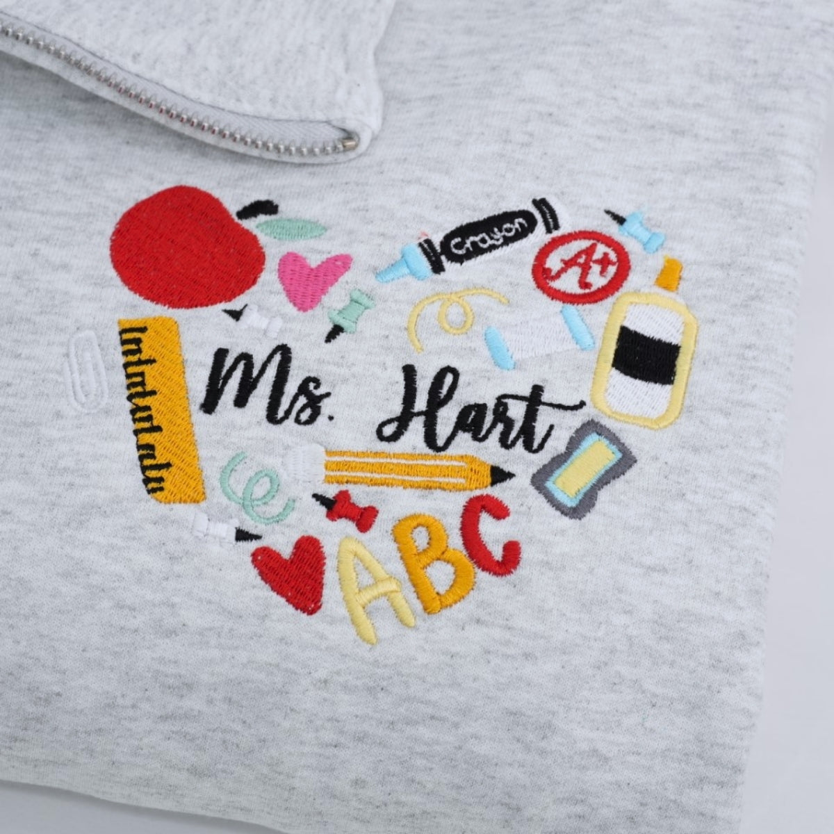 Halloween Classroom Custom Embroidered Quarter Zip - Personalized Teacher Gift