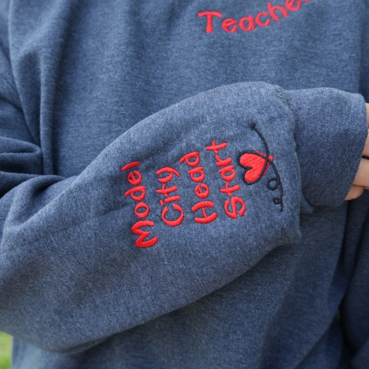 Inspire Create Repeat Custom Embroidered Sweatshirt - Personalized Educator Gift