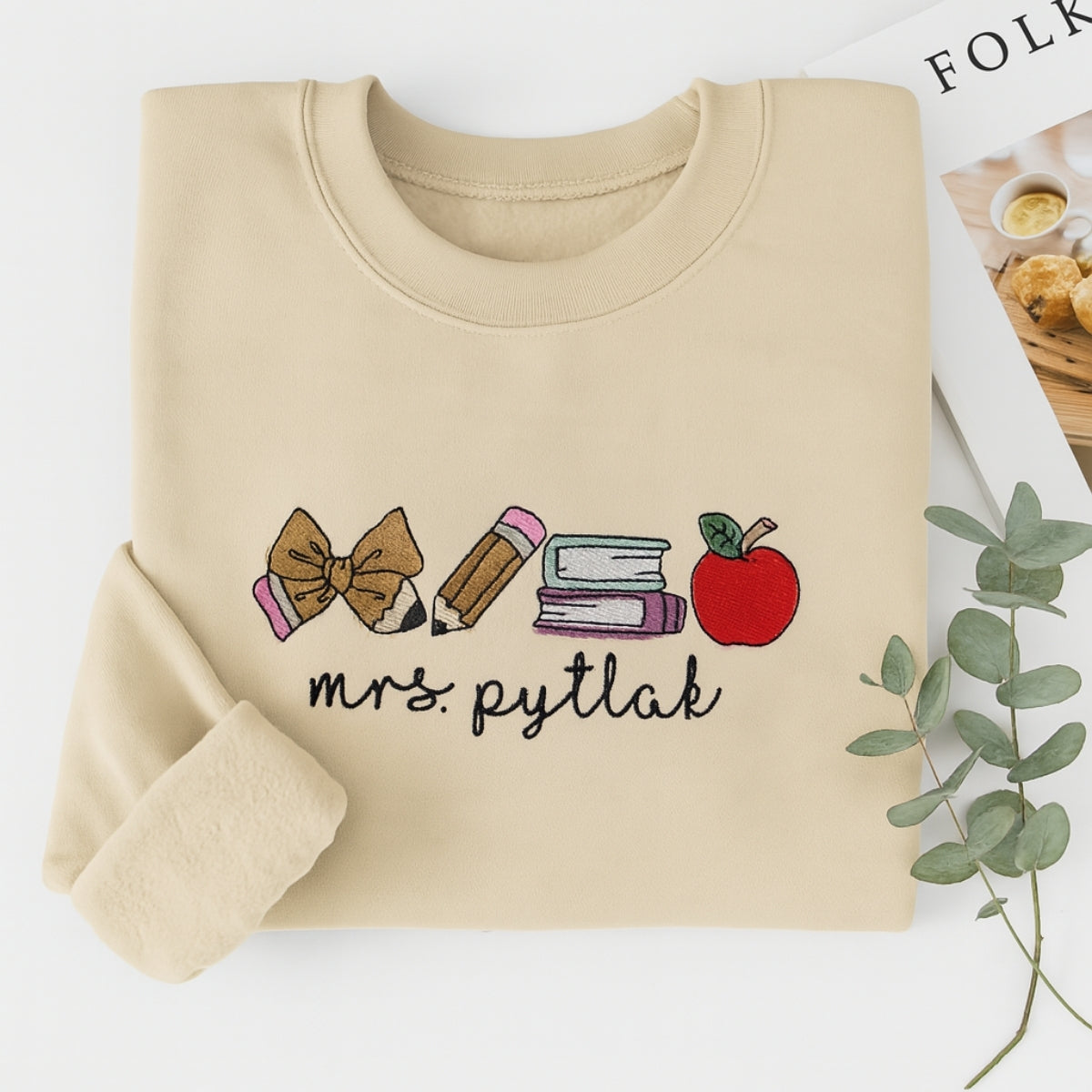 Teacher Custom Hoodies - Personalised Embroidered Sweaters - Perfect Educator Appreciation Gift