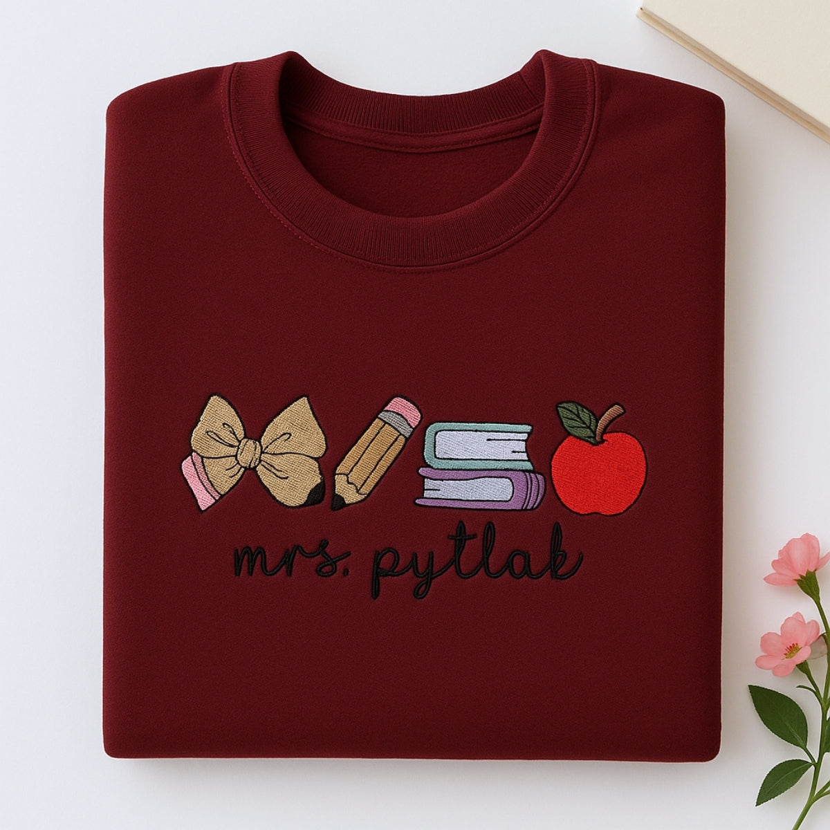 Teacher Custom Hoodies - Personalised Embroidered Sweaters - Perfect Educator Appreciation Gift