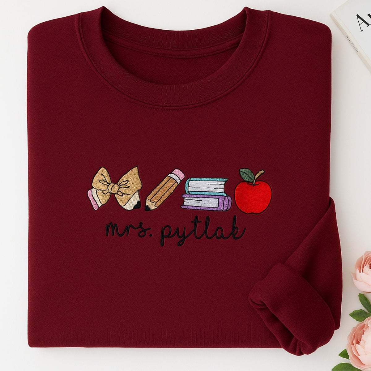 Teacher Custom Sweaters - Personalised Educator Embroidered Shirts - Perfect Teacher Gift