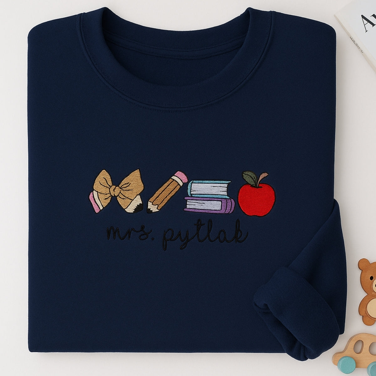 Teacher Custom Sweaters - Personalised Educator Embroidered Shirts - Perfect Teacher Gift