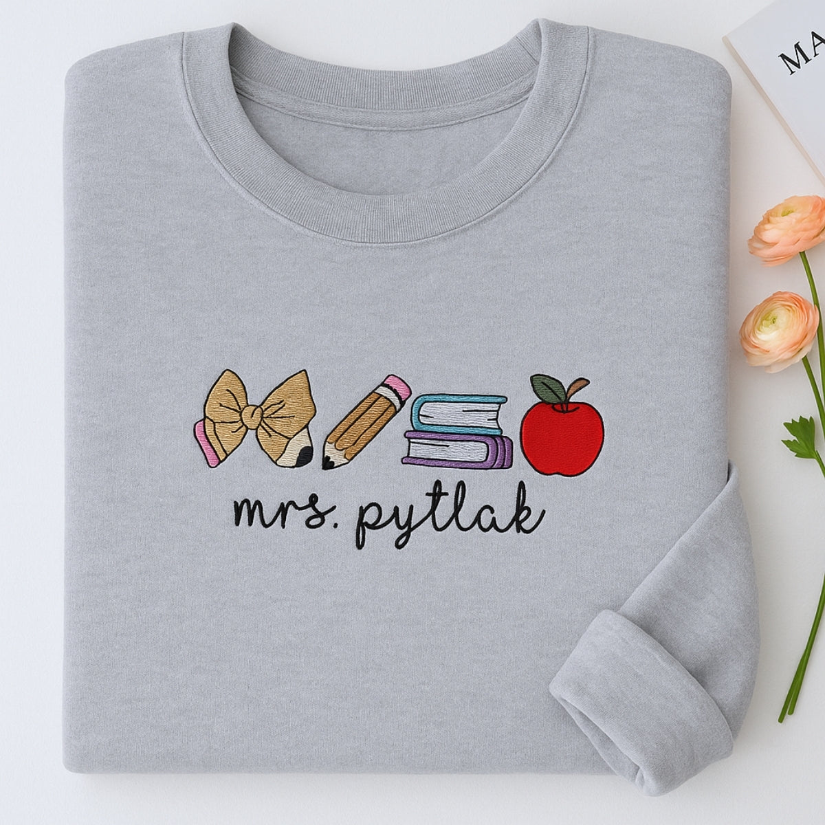 Teacher Custom Sweaters - Personalised Educator Embroidered Shirts - Perfect Teacher Gift