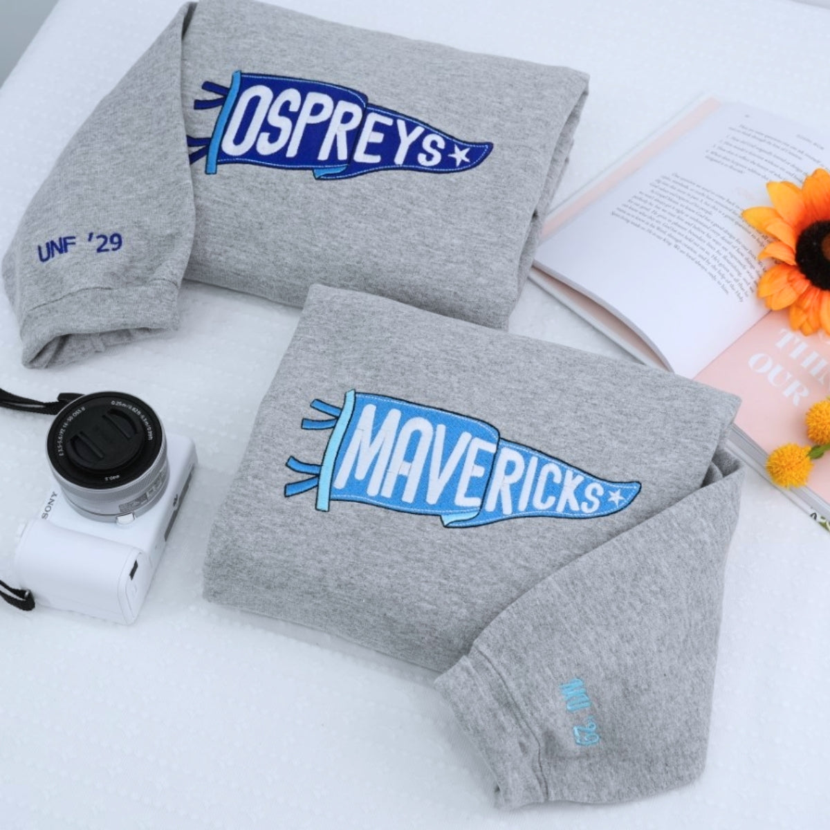 College Team Custom Embroidered Hoodie - University Sweatshirt - School Spirit Gift