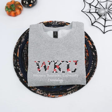 Floral Custom Embroidered Sweatshirt - University College Apparel - Student Alumni Gift