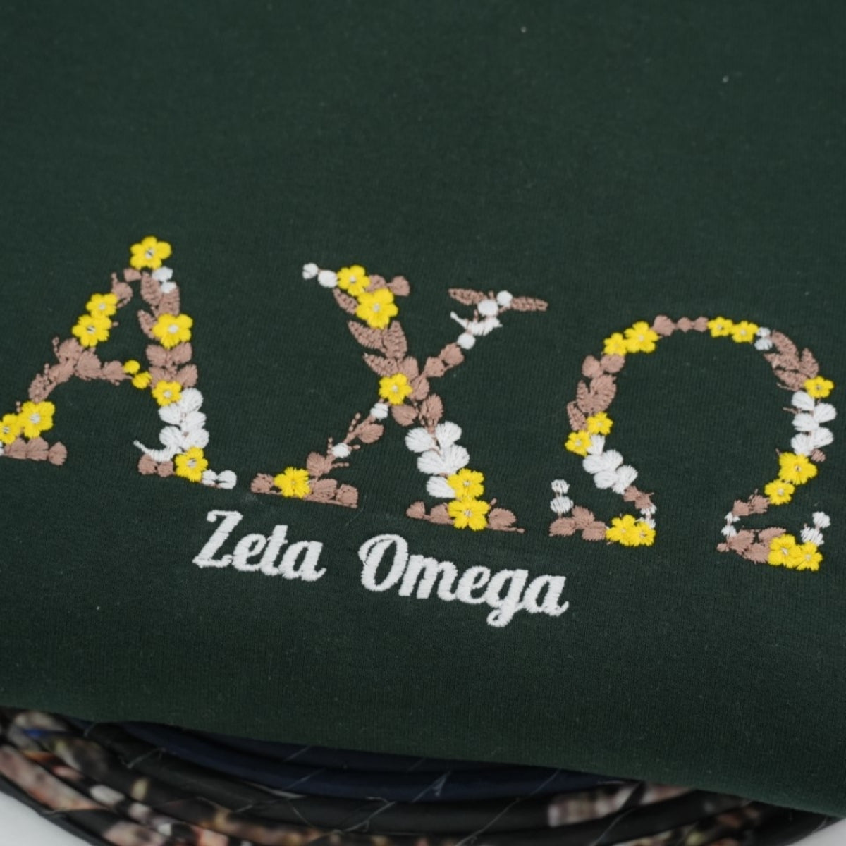 Floral Custom Embroidered Sweatshirt - University College Apparel - Student Alumni Gift