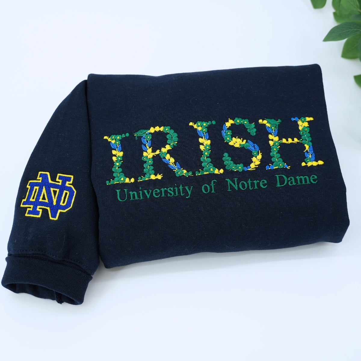 Floral Custom Embroidered Hoodie - University Student Gift - College Graduation Gift