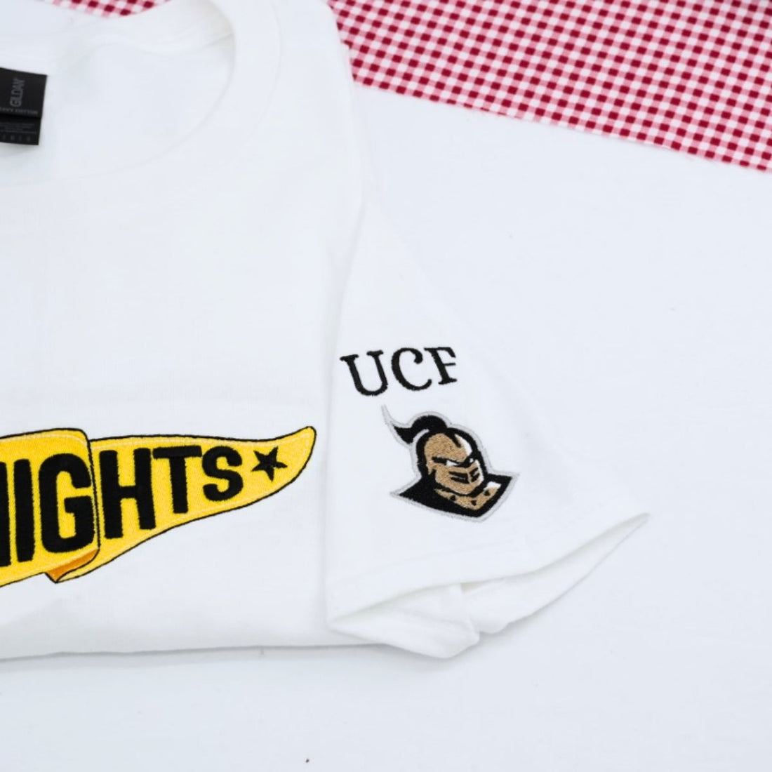 Custom Embroidered College Sports T-Shirt - University Spirit Fan Apparel - Personalized School Prid