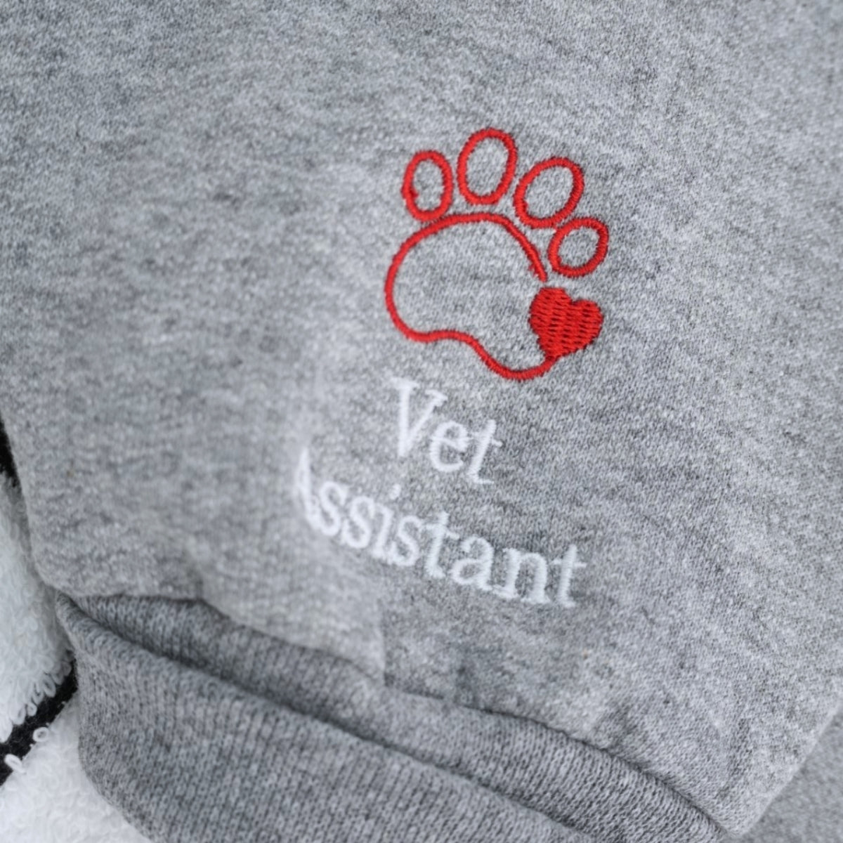 Vet Assistant Custom Embroidered Quarter Zip - Veterinary Sweatshirt - Personalized Veterinarian Gif