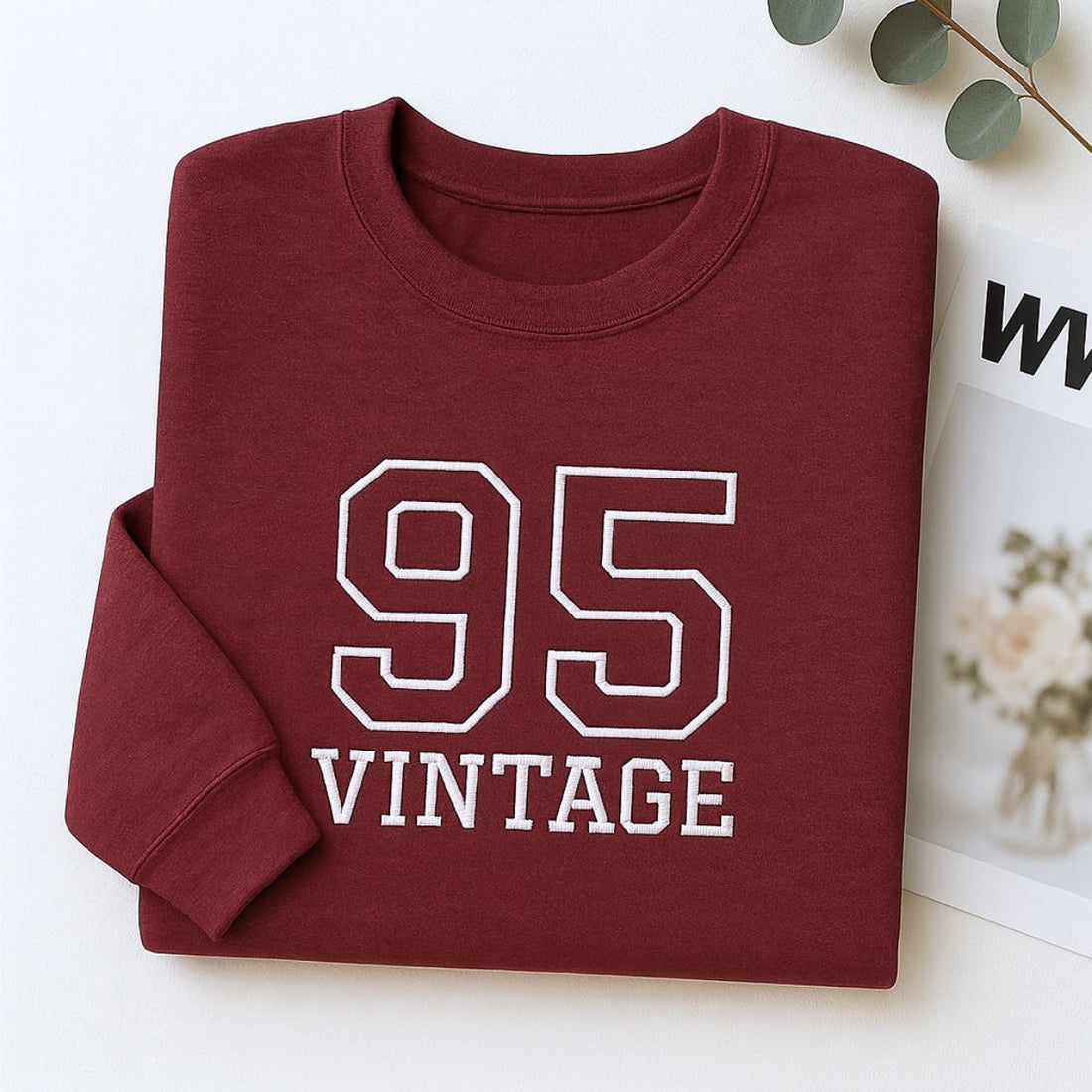 Vintage 1995 Custom Embroidered Hoodie - Retro Sweatshirt - Personalized 30th Birthday Gift