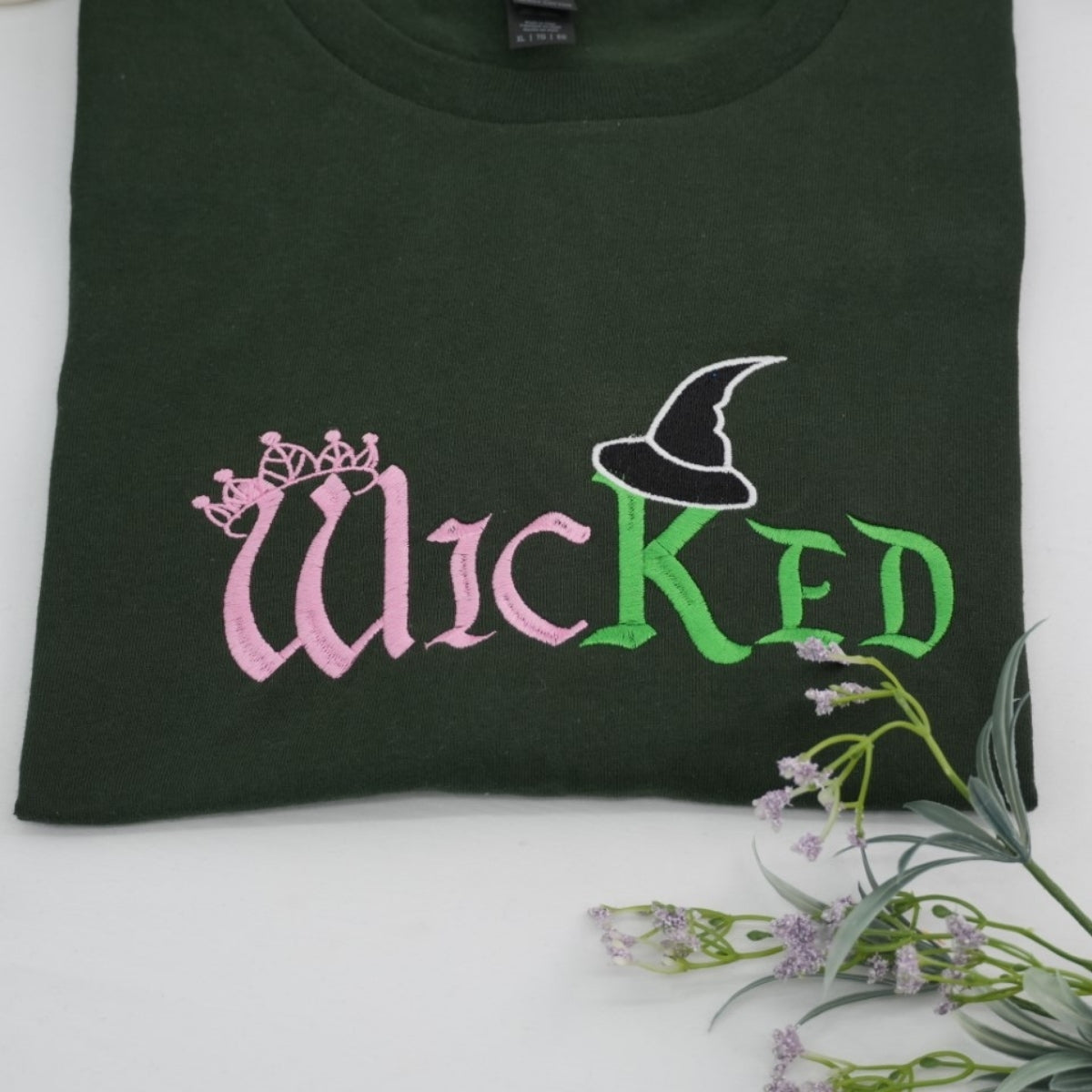 Wicked Witch Crown Custom Embroidered Sweatshirt - Personalized Halloween Gift Hoodie