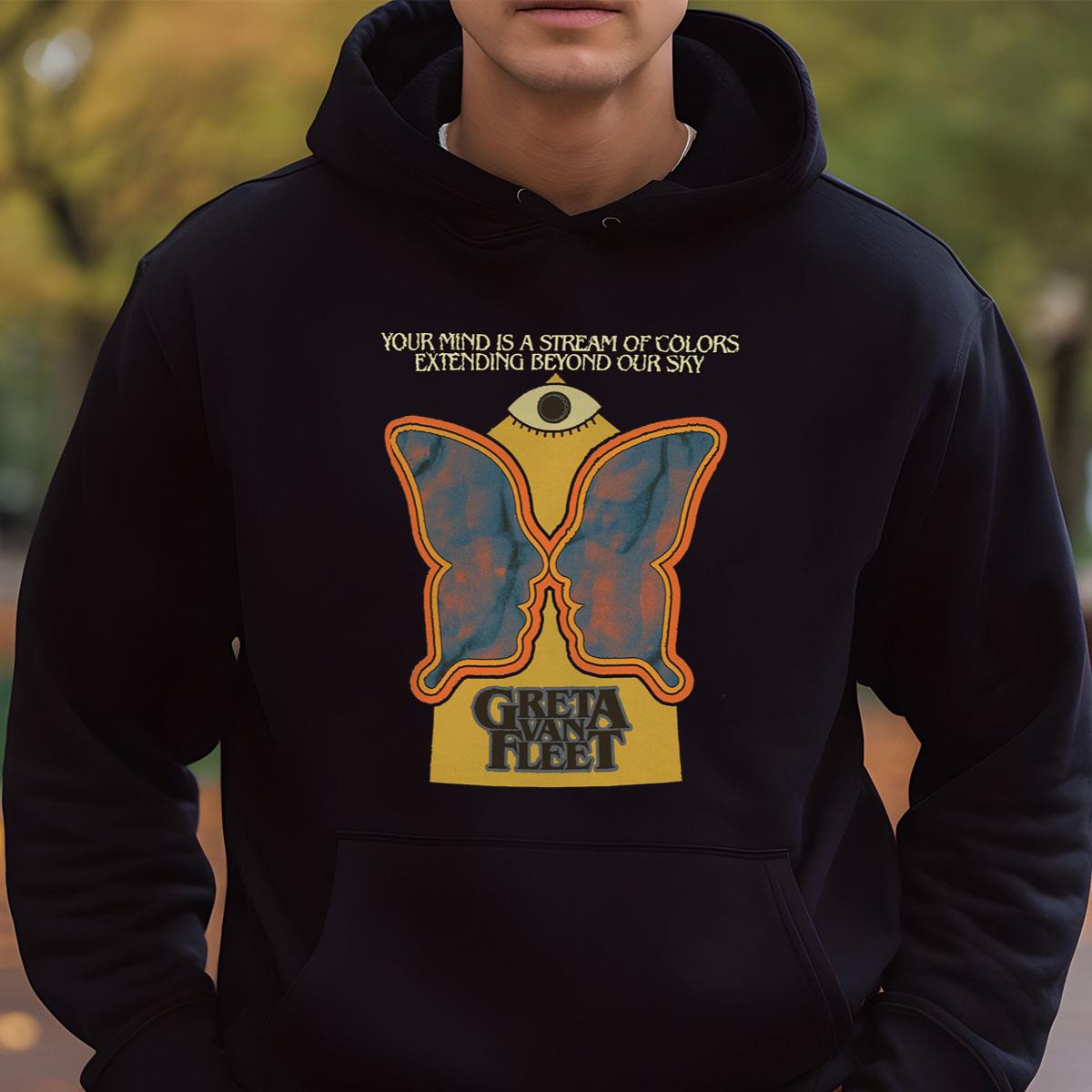 Greta Van Fleet Vintage 2010s Rock Band Tour Official Fan Light My Love Lyric Black Unisex T-Shirt 