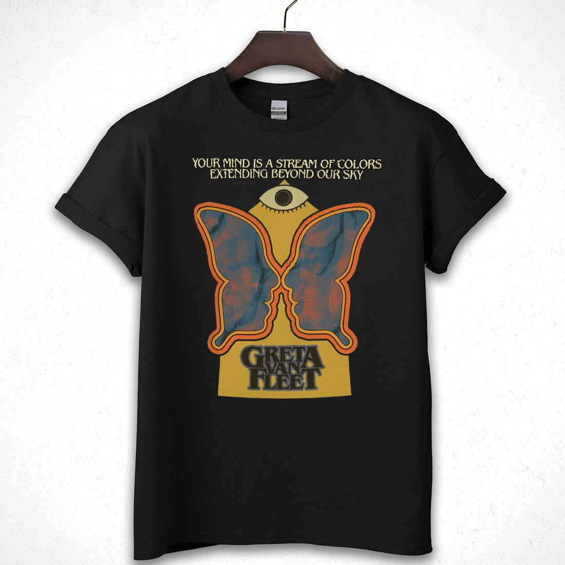 Greta Van Fleet Vintage 2010s Rock Band Tour Official Fan Light My Love Lyric Black Unisex T-Shirt 