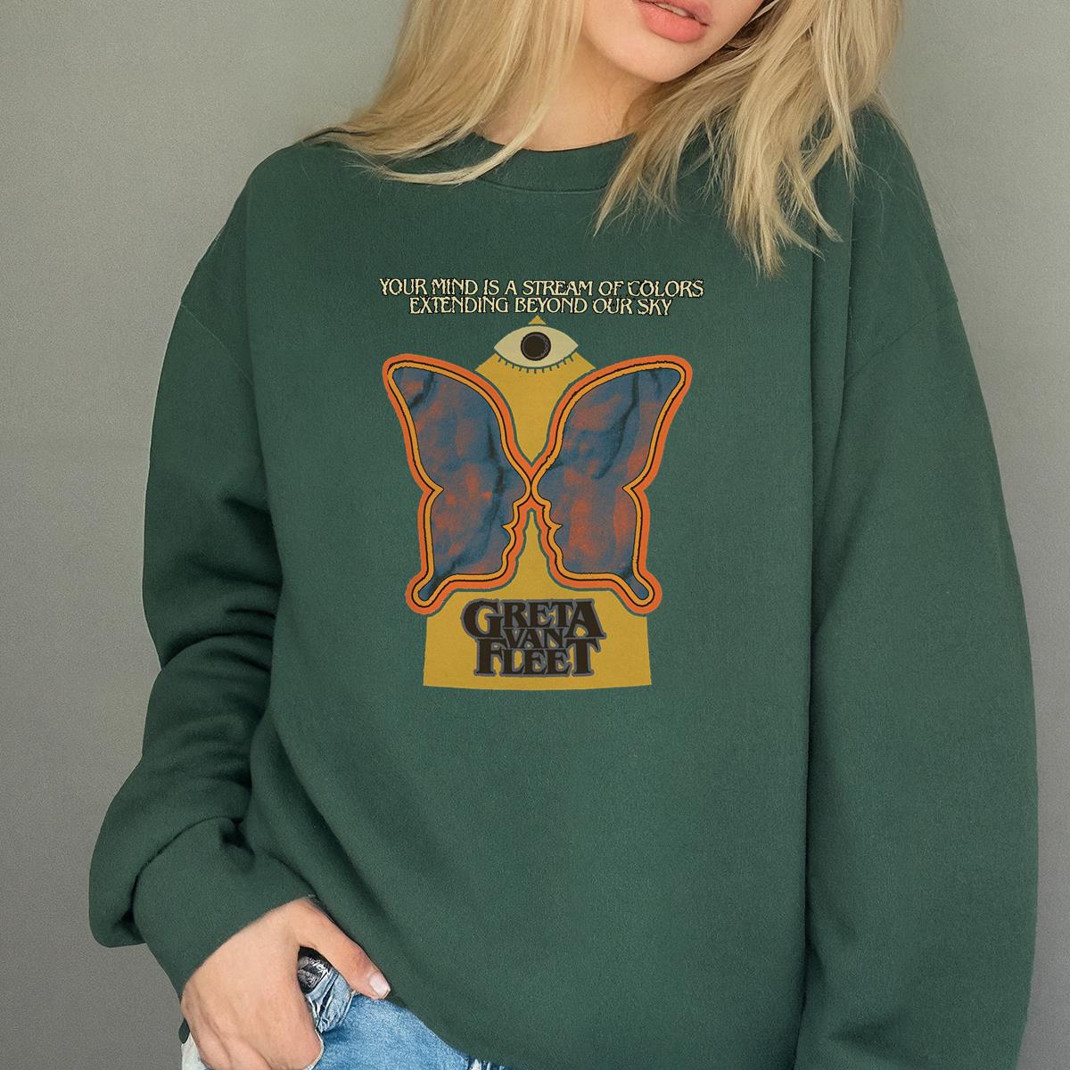 Greta Van Fleet Vintage 2010s Rock Band Tour Official Fan Light My Love Lyric Black Unisex T-Shirt 
