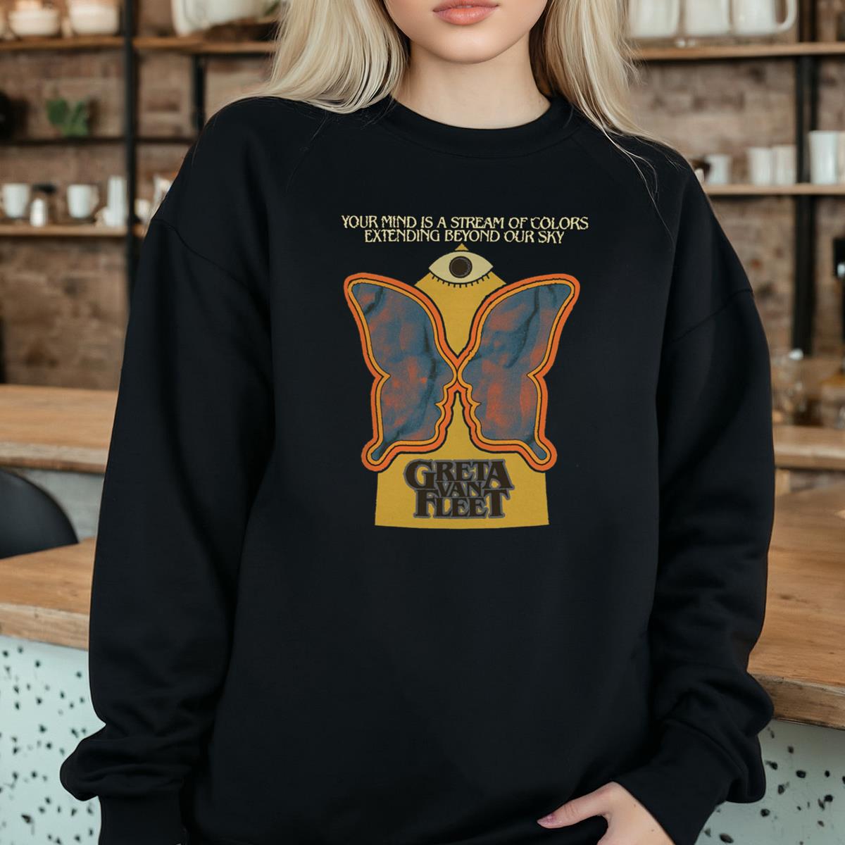 Greta Van Fleet Vintage 2010s Rock Band Tour Official Fan Light My Love Lyric Black Unisex T-Shirt 