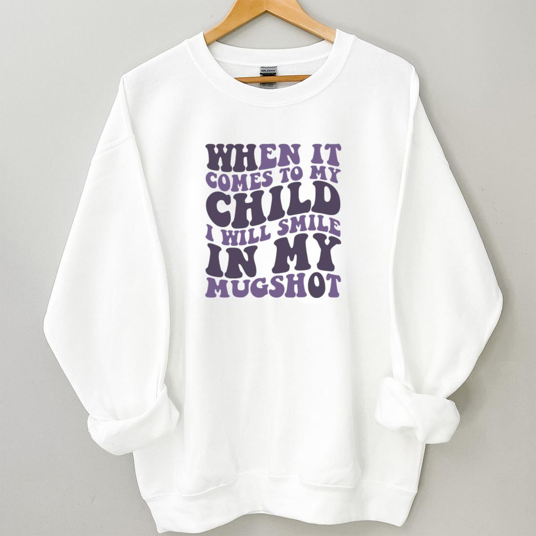 Sarcastic Mom Funny Mugshot Design Smile Sweatshirt Unisex 