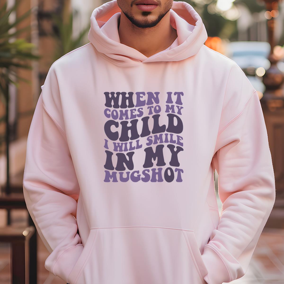 Sarcastic Mom Funny Mugshot Design Smile Sweatshirt Unisex 