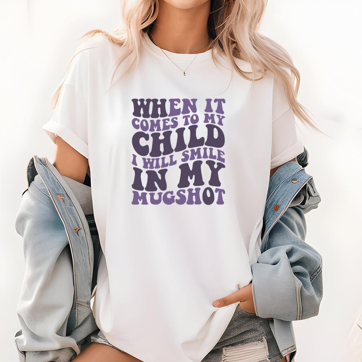 Sarcastic Mom Funny Mugshot Design Smile Sweatshirt Unisex 