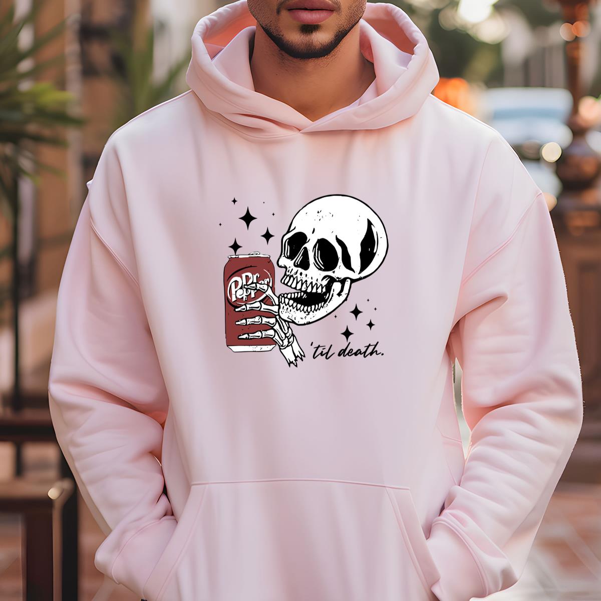 Till Death Dr. Pepper Vintage 2000s Halloween Skeleton Cute Unisex Sweatshirt 